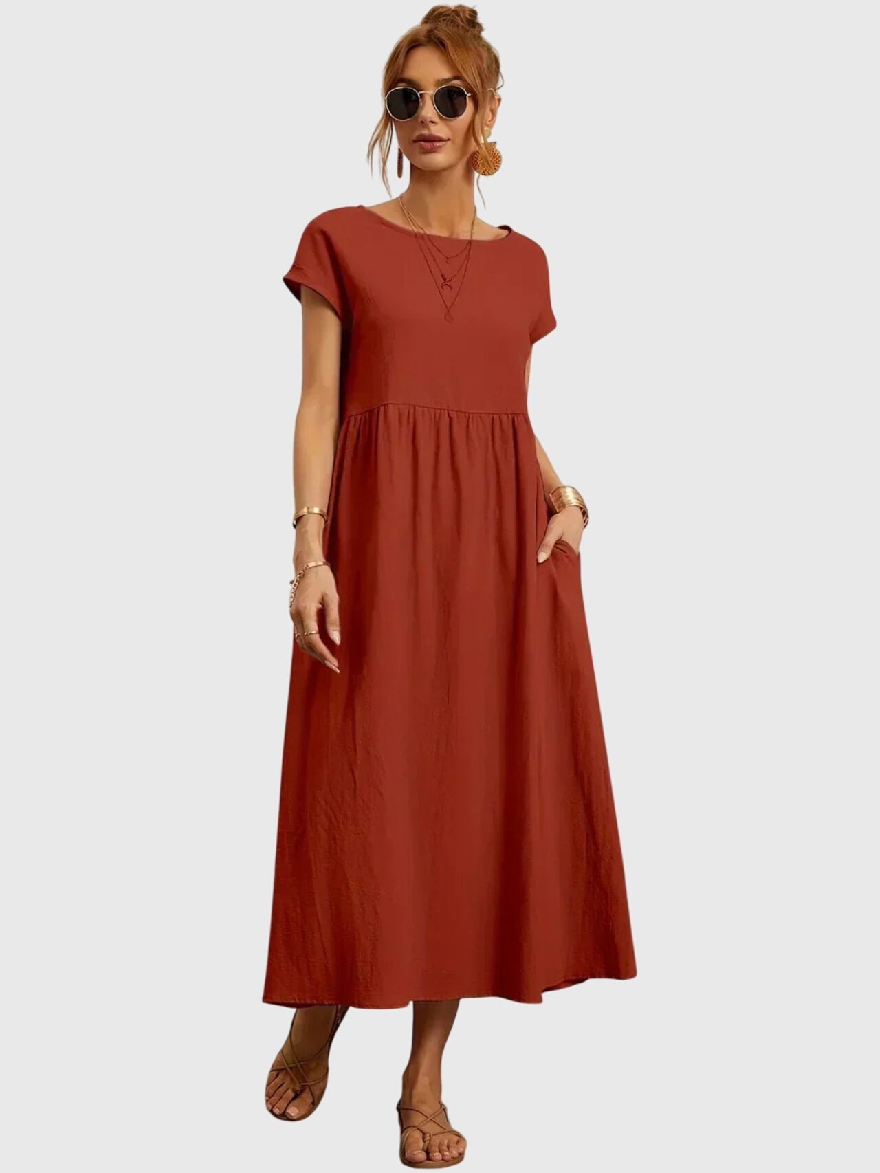 Giselle™ - Vestido casual con bolsillos
