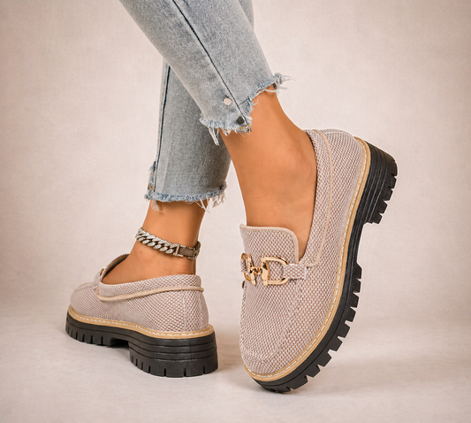 Valeria | Mocasines de malla transpirable con suela gruesa
