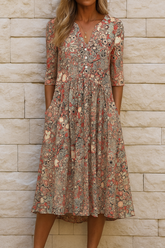 Siena | Vestido midi bohemio elegante