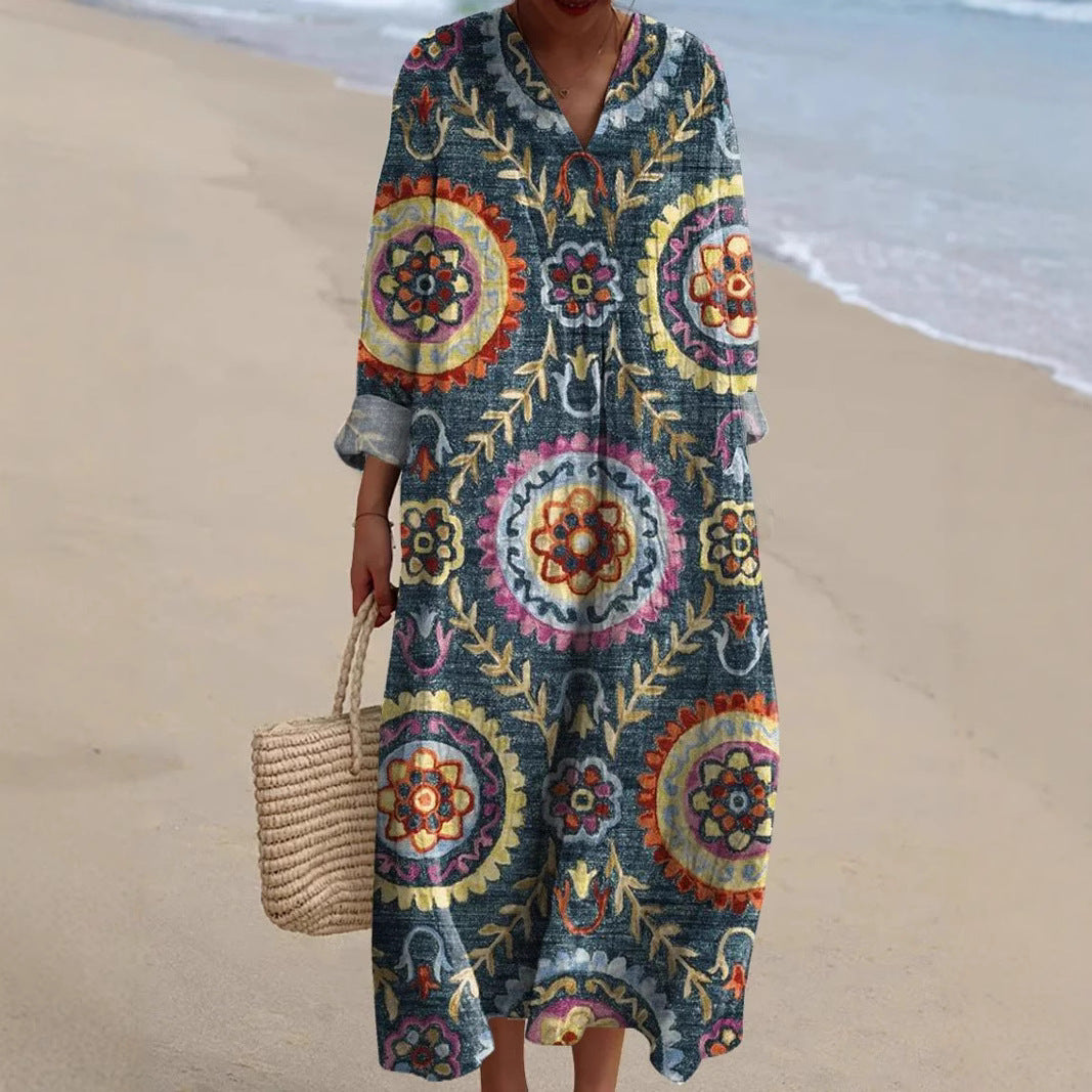 Citlali™ | Vestido boho con estampado étnico