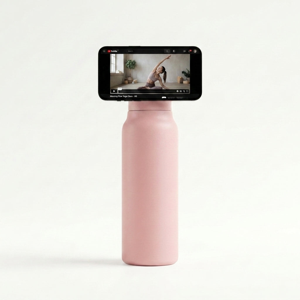 HidroFlow™ | Termo premium con soporte magnético para celular.