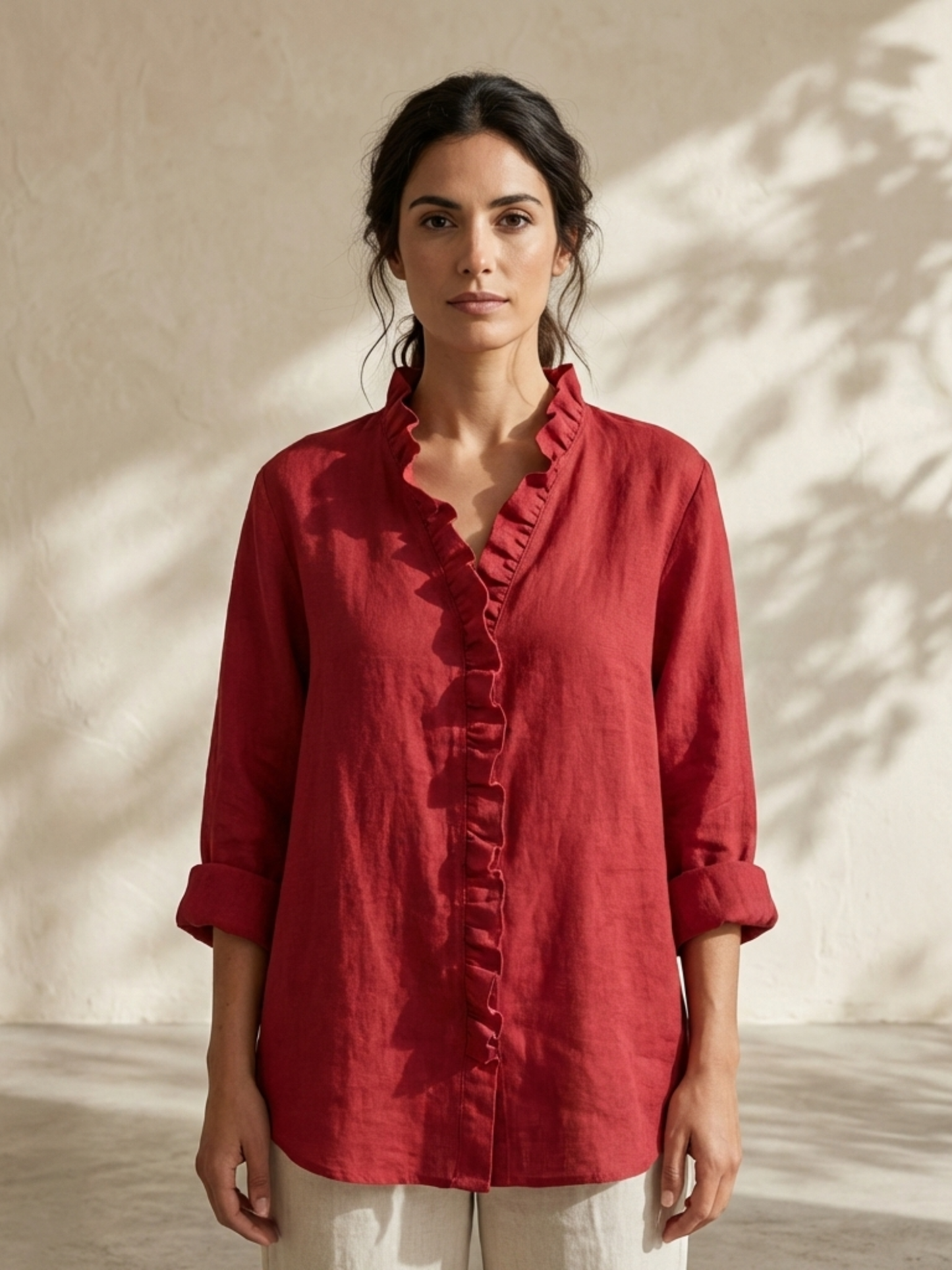 SELENA | Blusa minimalista con volantes
