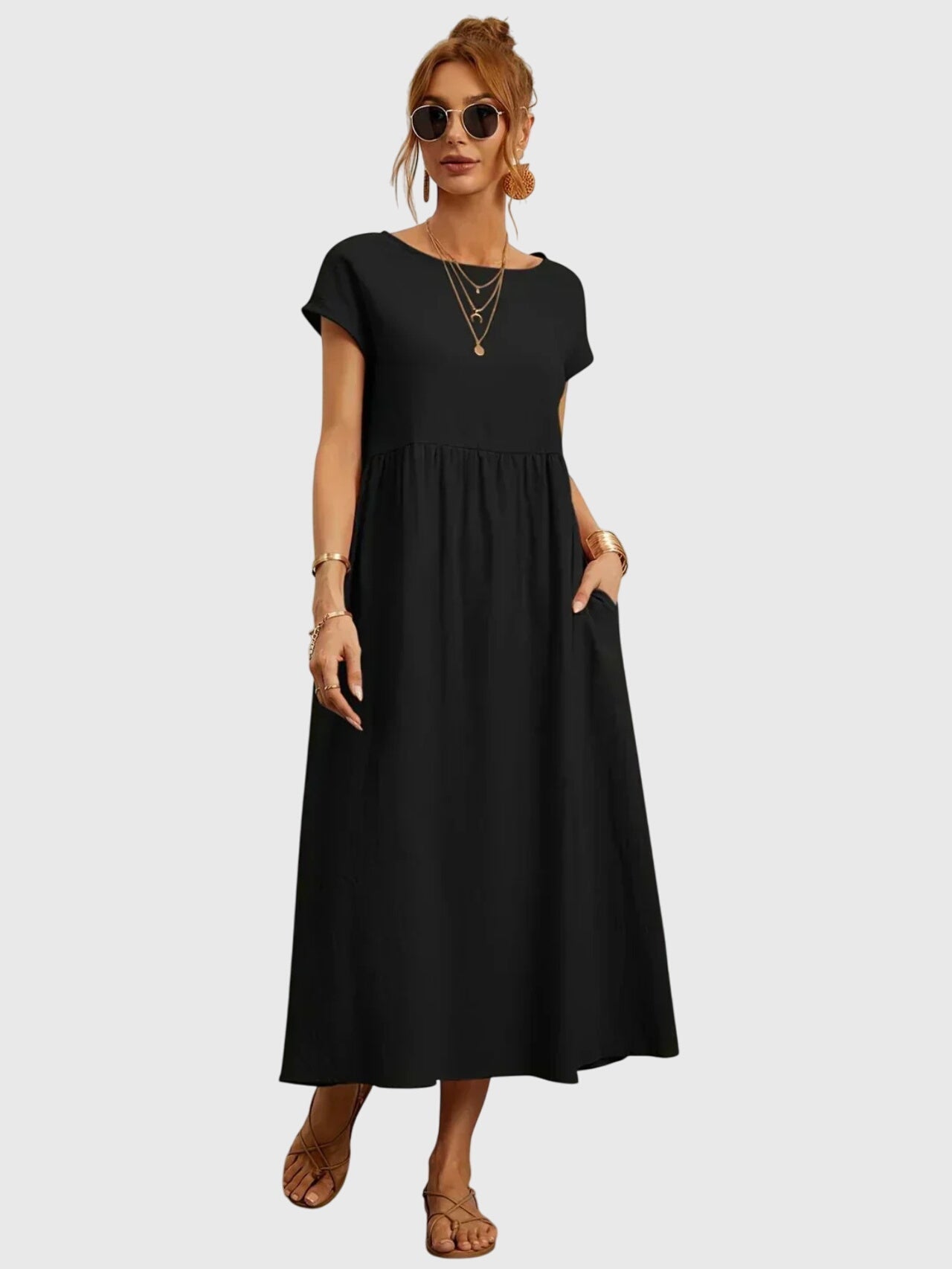 Giselle™ - Vestido casual con bolsillos