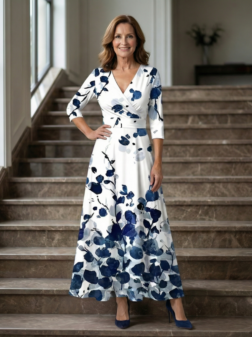 Juana | Vestido midi con escote cruzado