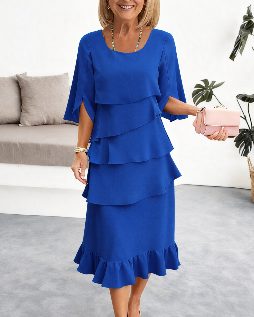 Margaret | Vestido Midi con Volantes para Mujer