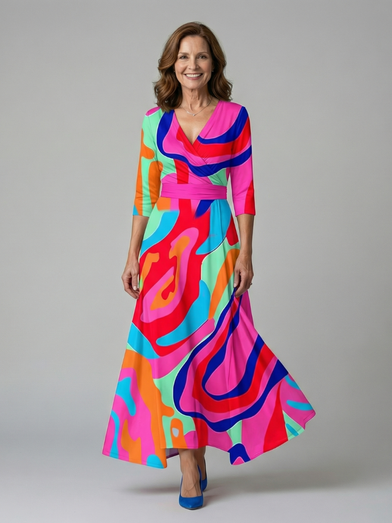 Juana | Vestido midi con escote cruzado