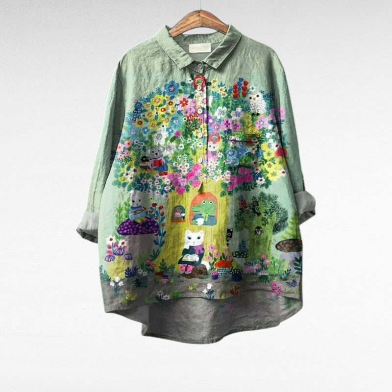 Mireva - Blusa vintage elegante