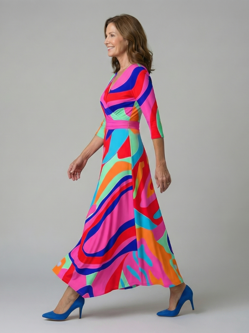 Juana | Vestido midi con escote cruzado