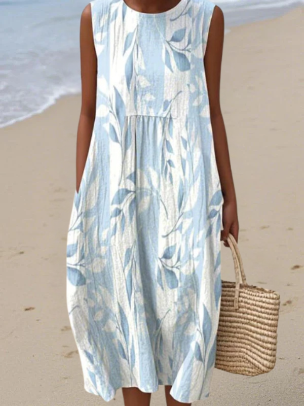 Natalia™ | Vestido ligero con estampado natural de hojas