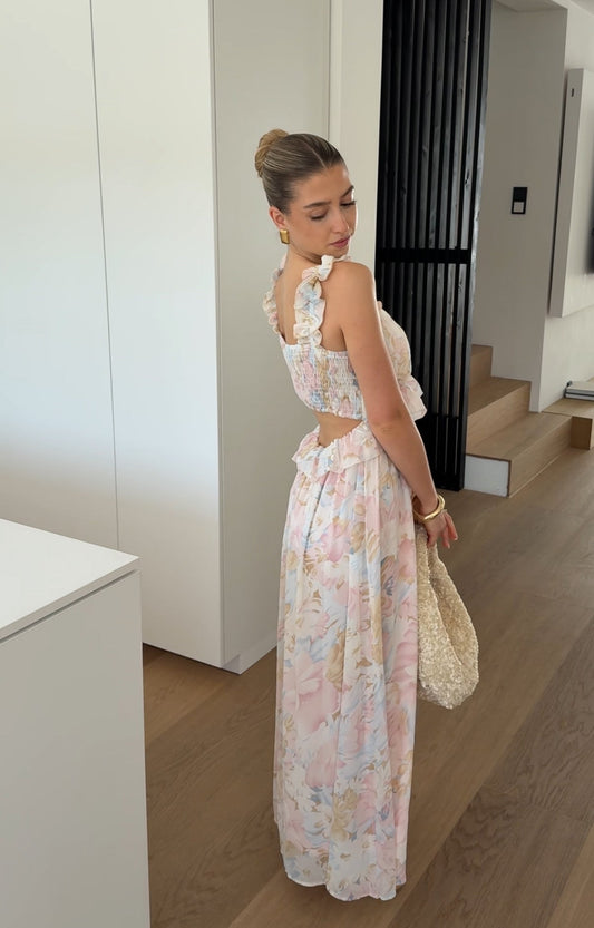 Vestido maxi de flores