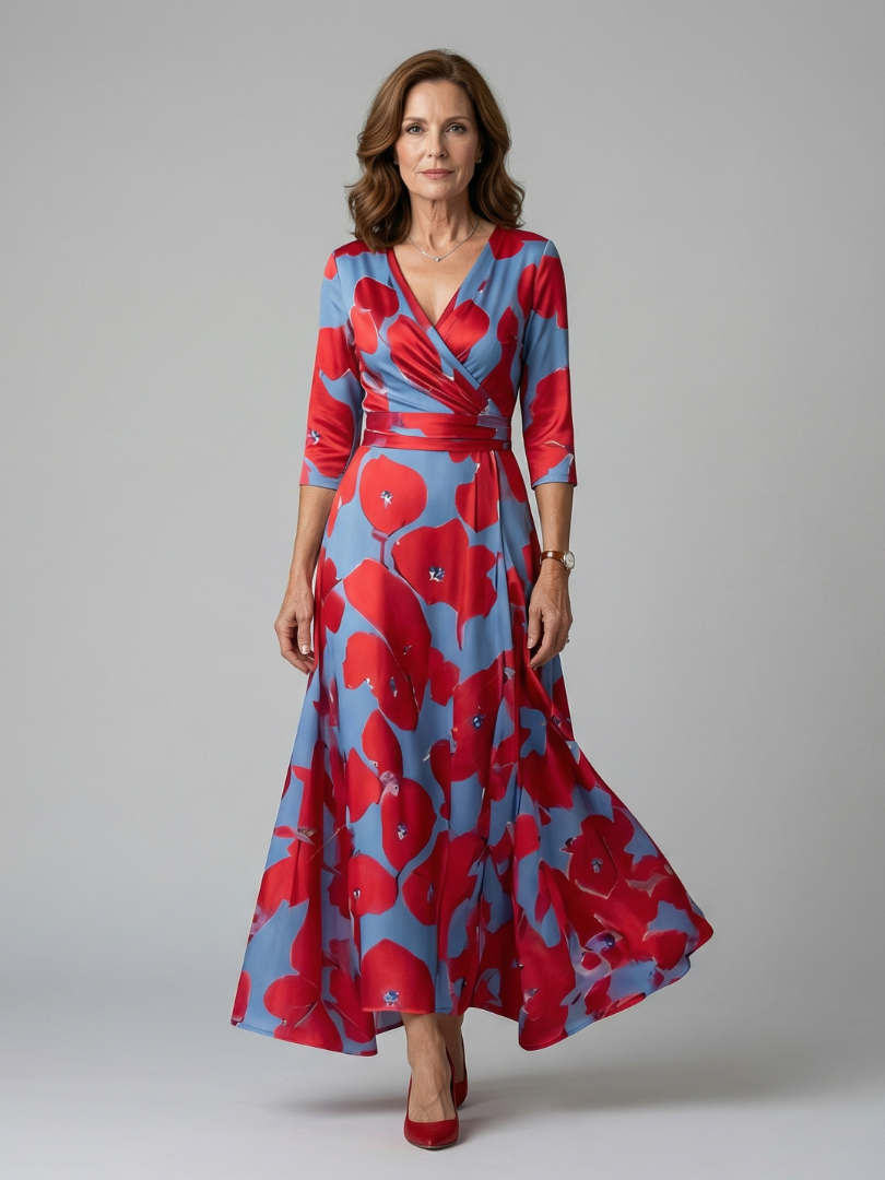 Juana | Vestido midi con escote cruzado