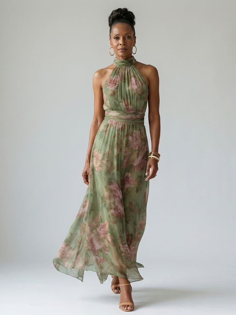 Mirella | Vestido midi halter