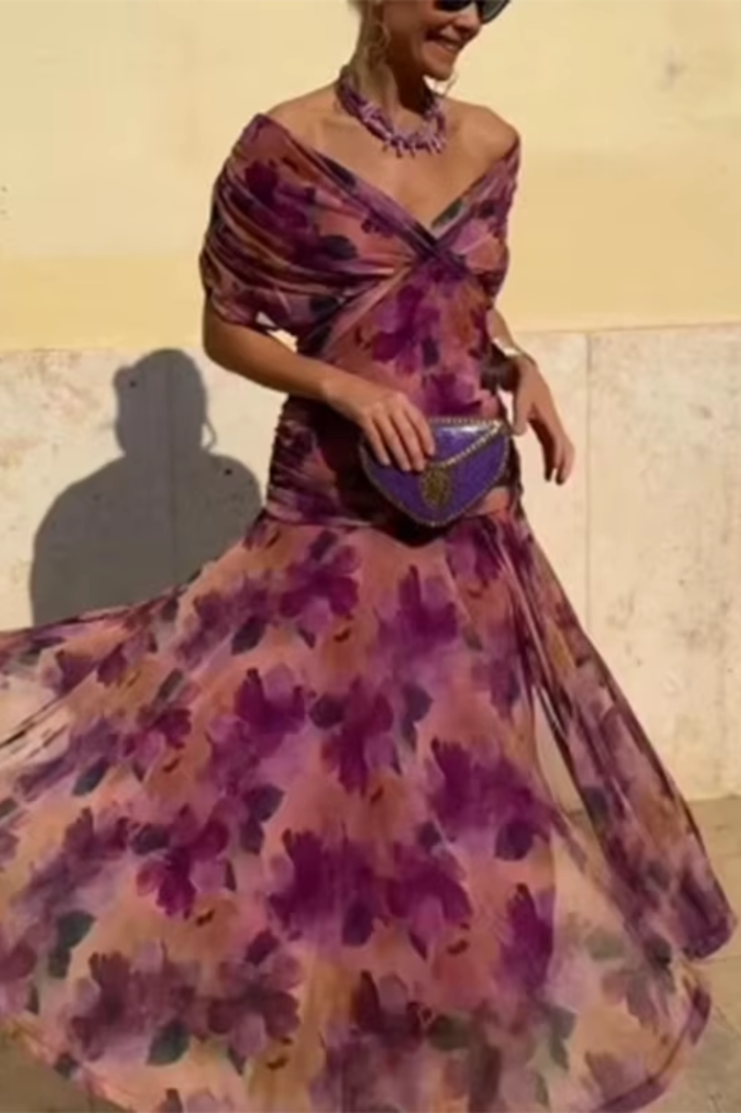 ANA | VESTIDO MAXI PLEAT ELEGANTE