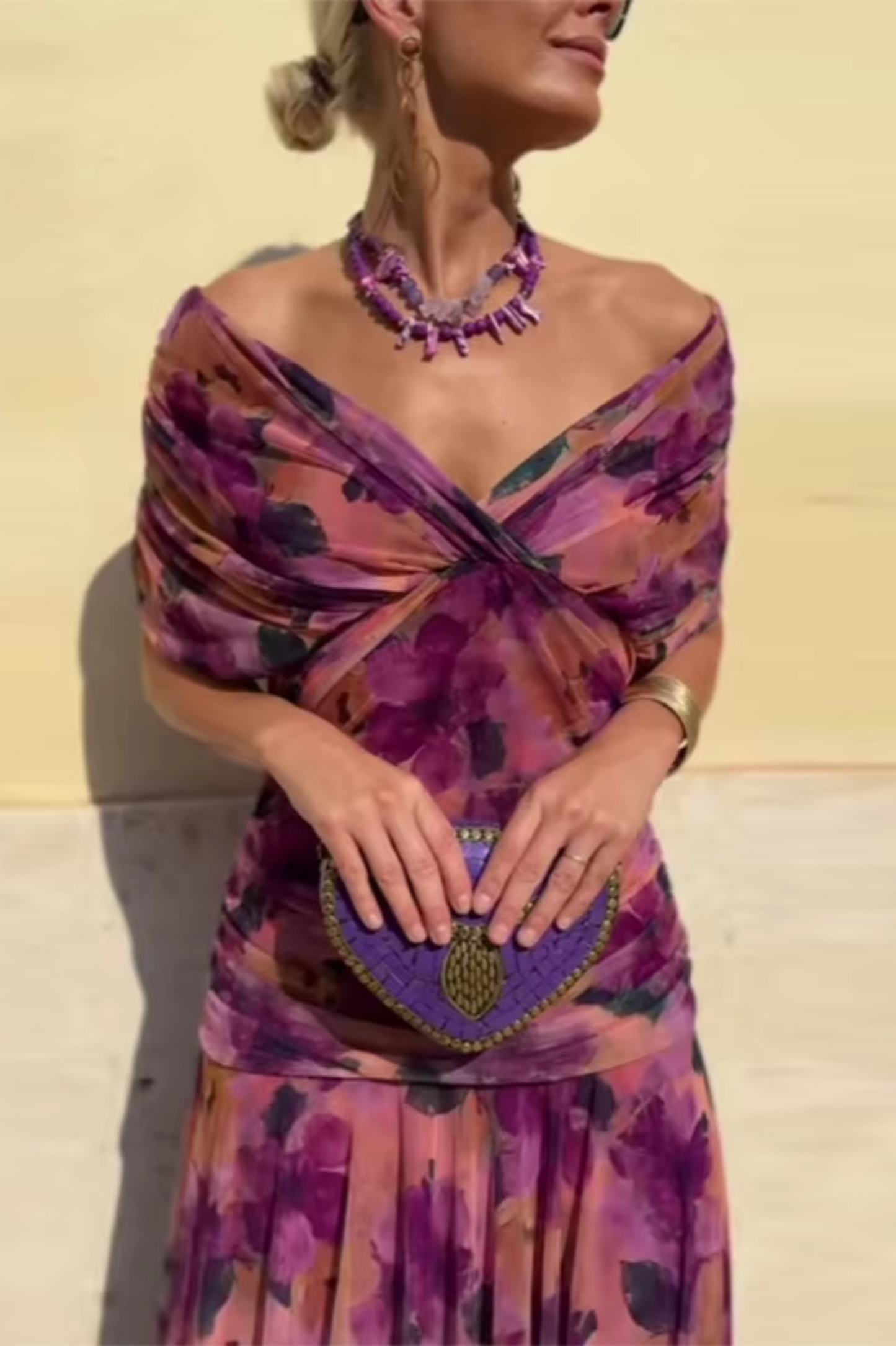 ANA | VESTIDO MAXI PLEAT ELEGANTE