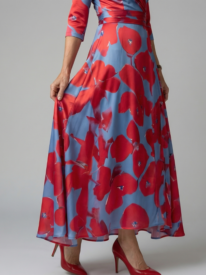 Juana | Vestido midi con escote cruzado
