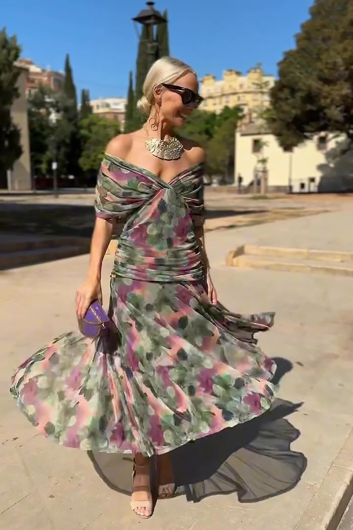 ANA | VESTIDO MAXI PLEAT ELEGANTE