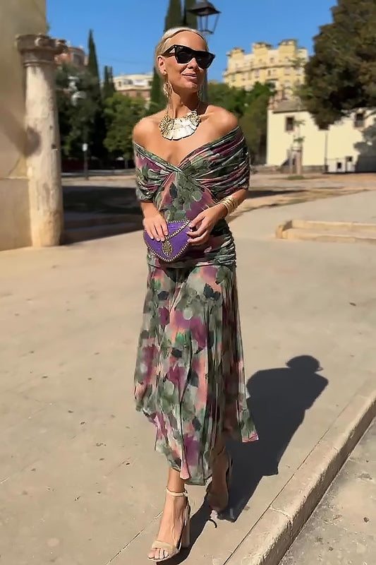 ANA | VESTIDO MAXI PLEAT ELEGANTE