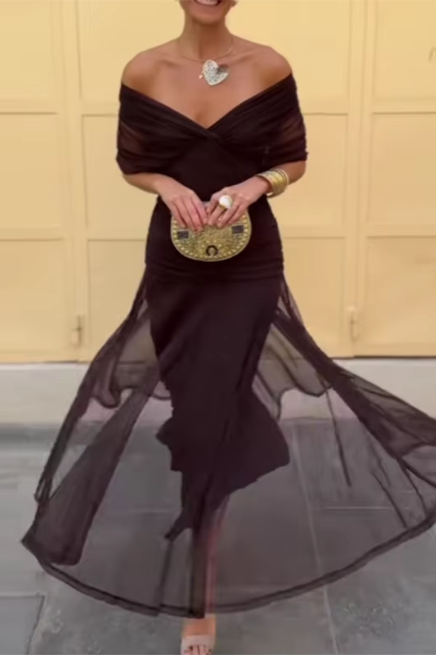 ANA | VESTIDO MAXI PLEAT ELEGANTE
