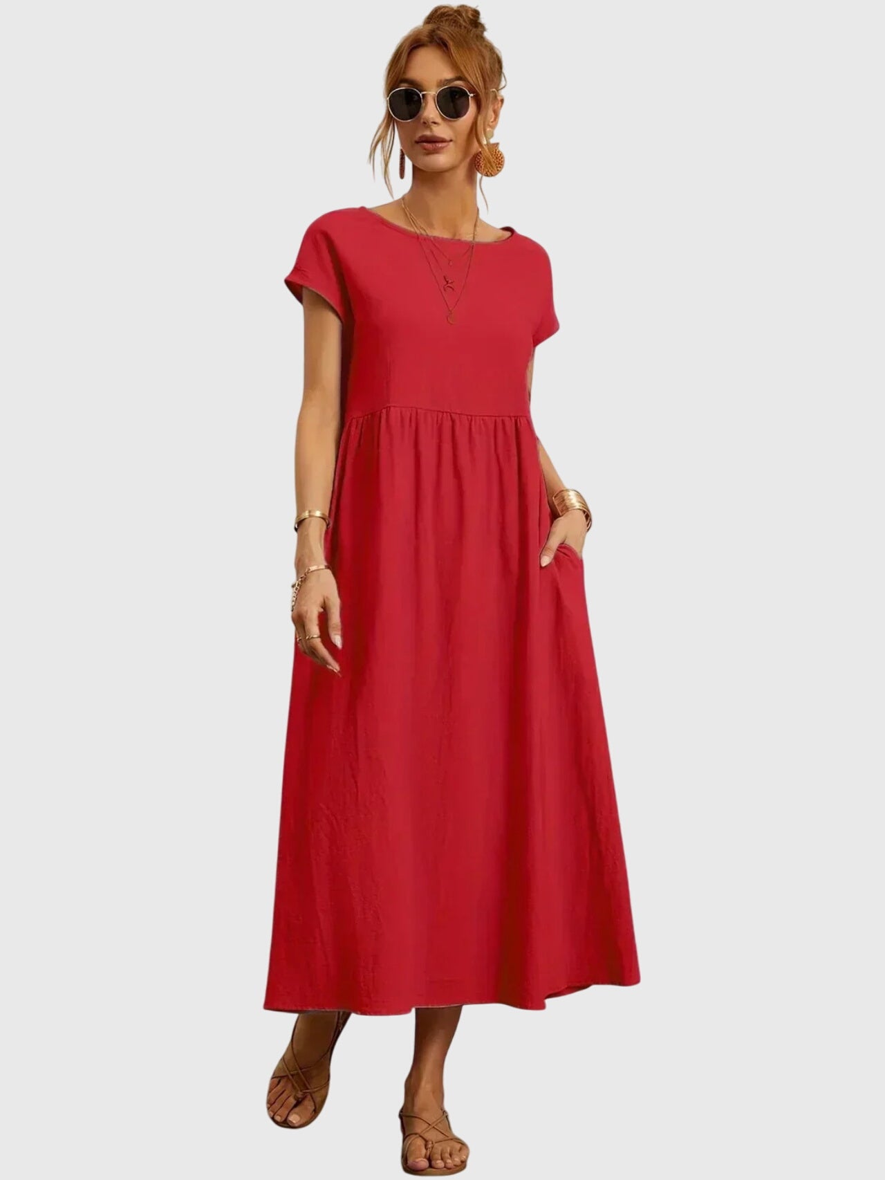 Giselle™ - Vestido casual con bolsillos