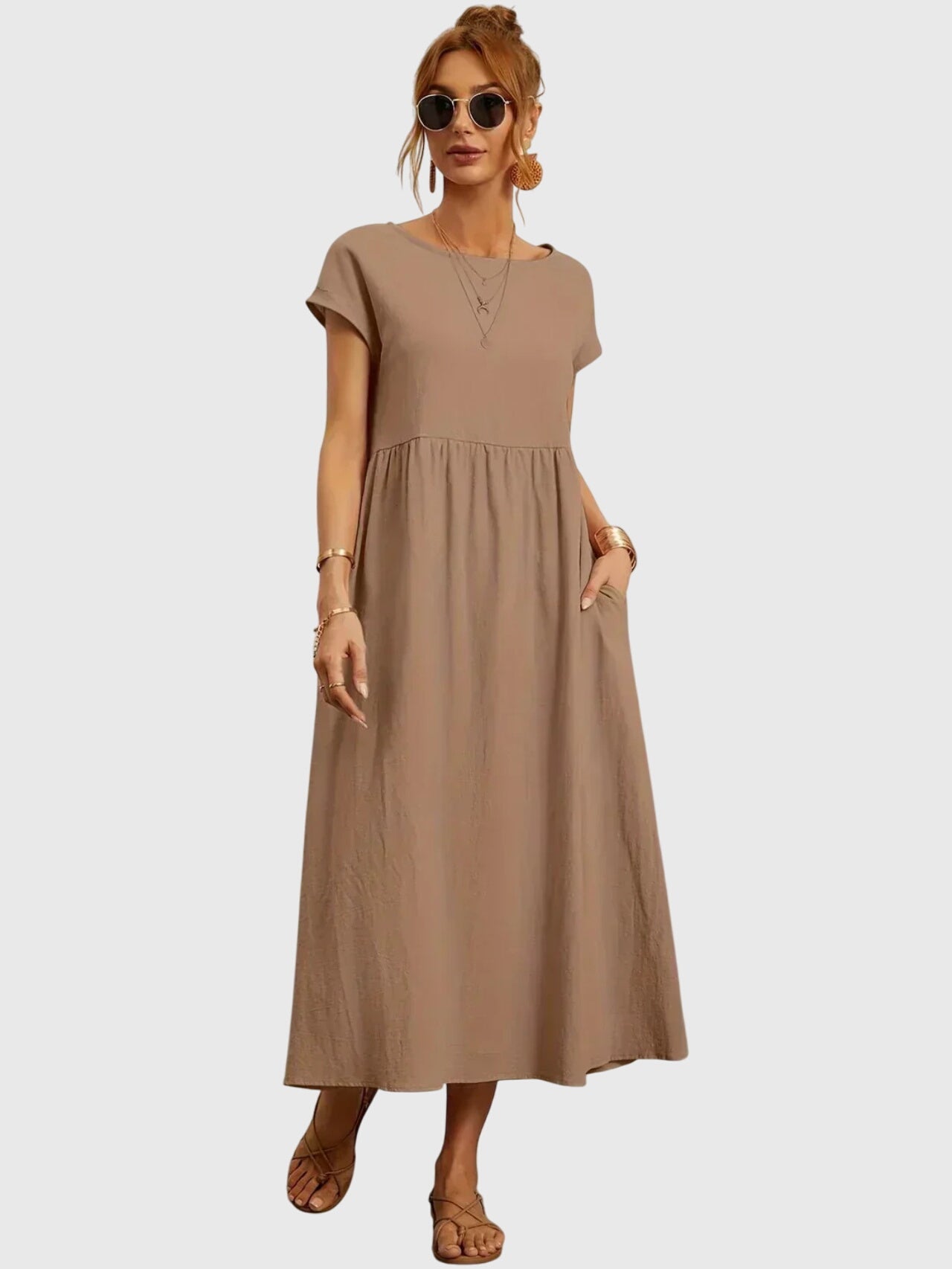 Giselle™ - Vestido casual con bolsillos