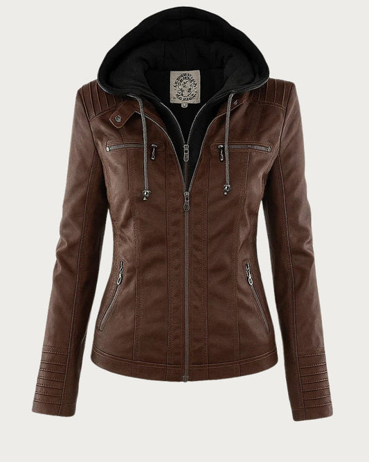MÓNICA | Chaqueta de cuero otoñal