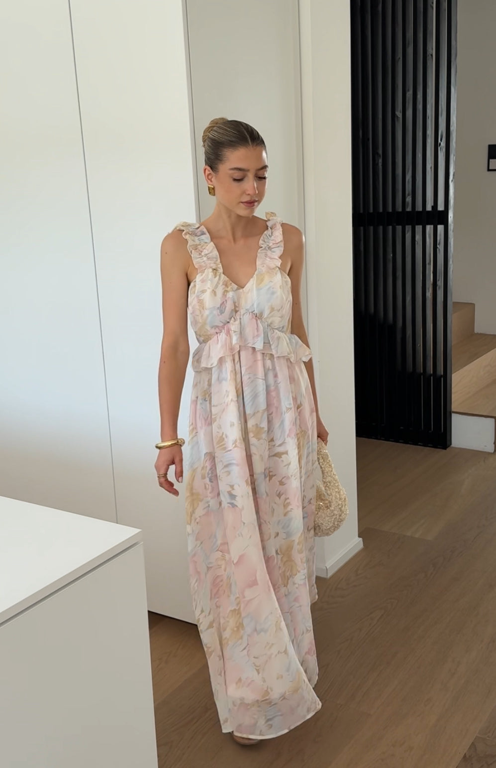 Vestido maxi de flores