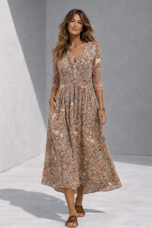 Siena | Vestido midi bohemio elegante
