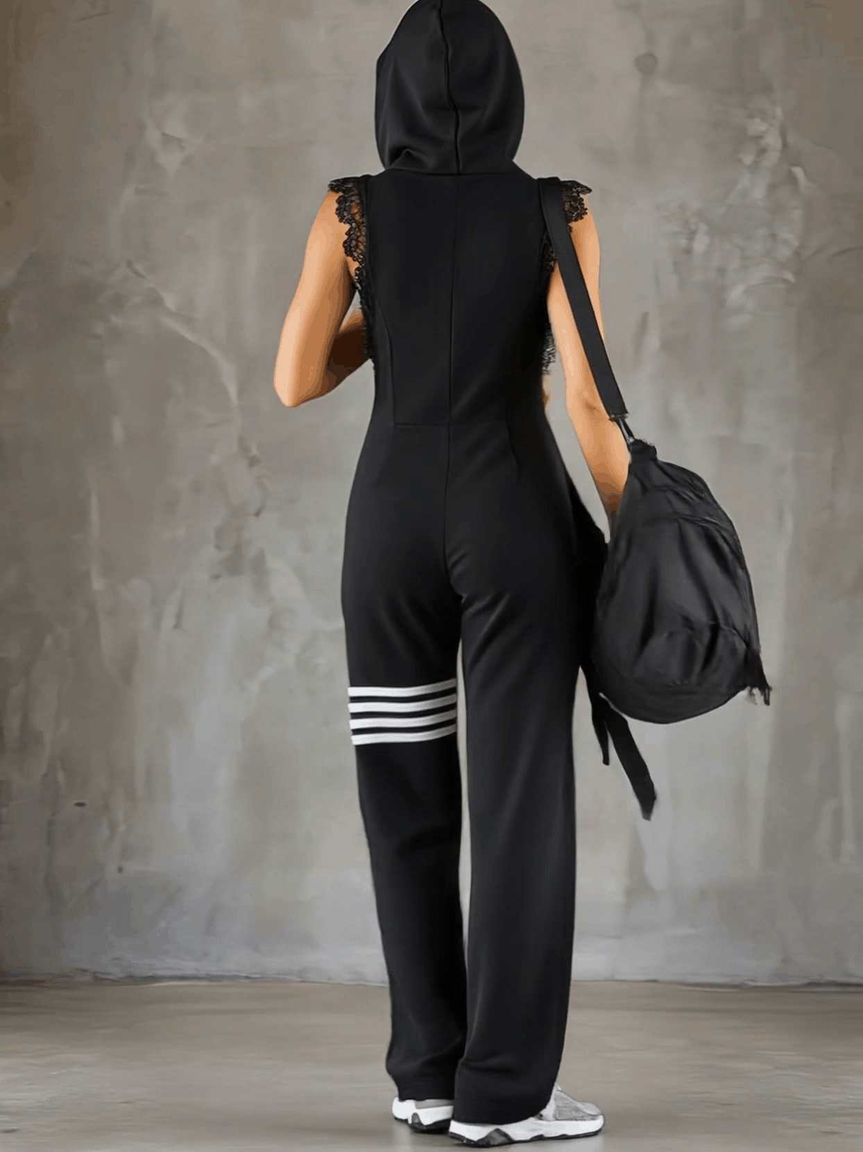 Daniela | Mono deportivo retro con capucha y rayas para Mujer