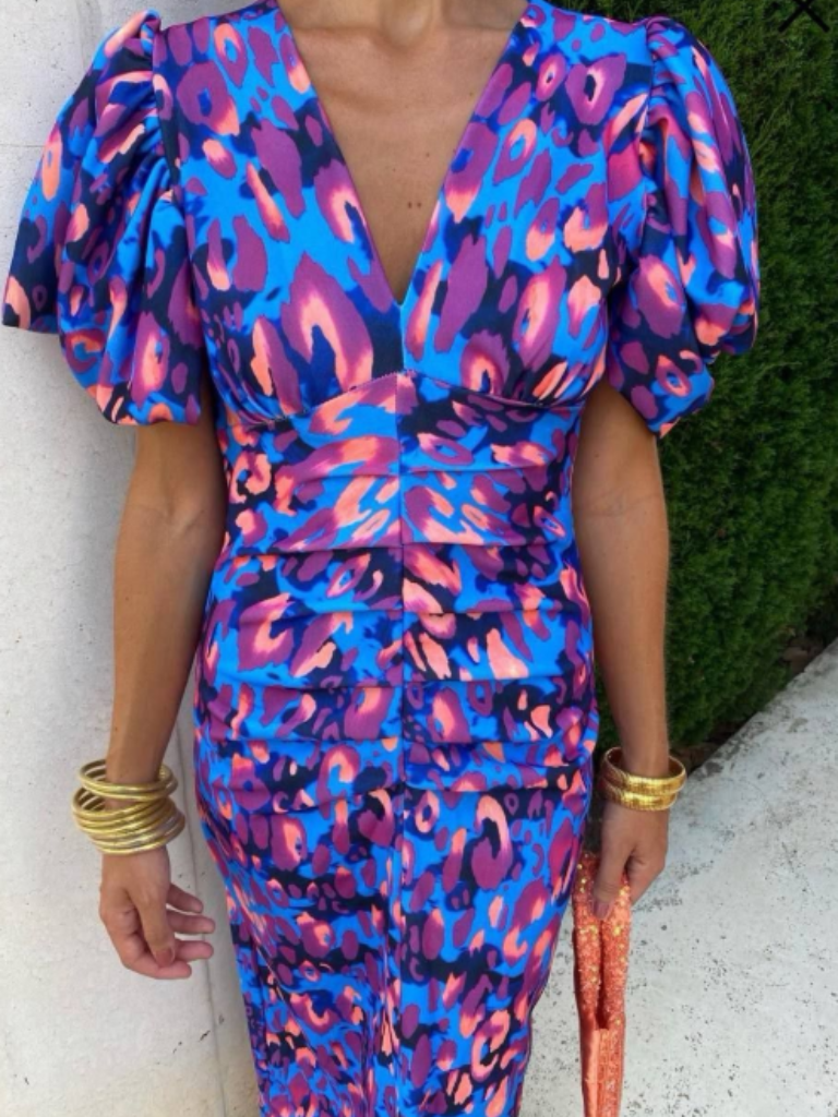 Vestido Midi Plisado Vivo