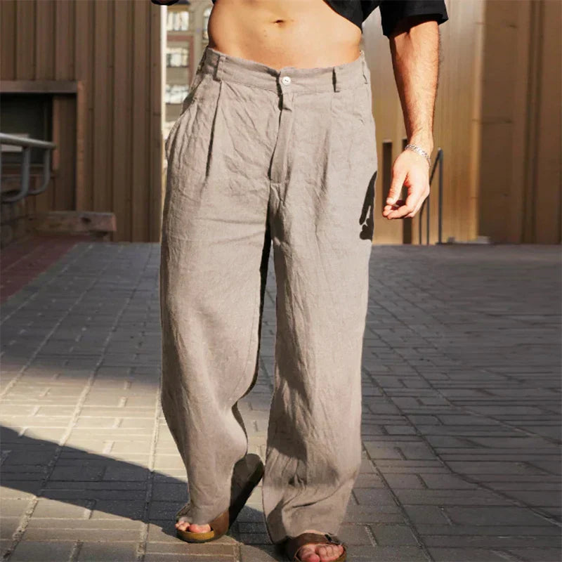 LUCIANO | Pantalón de lino ancho