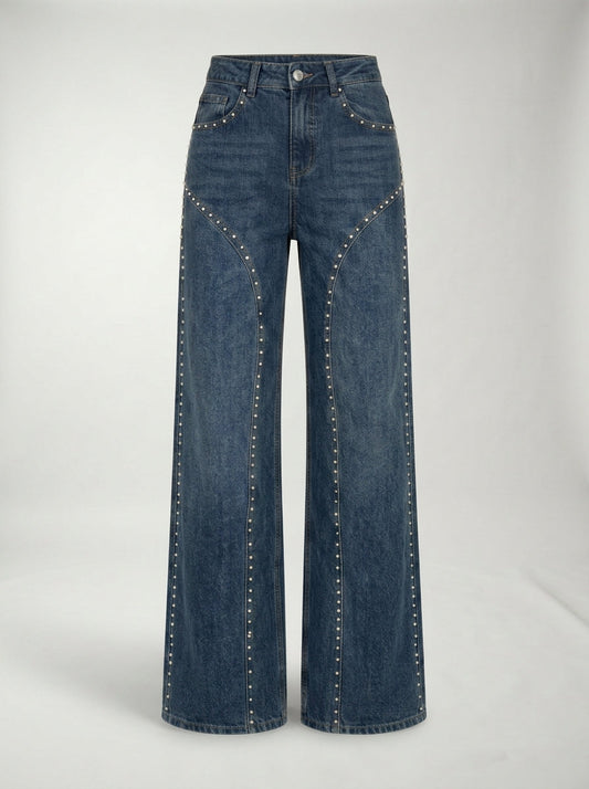 Vaqueros Rectos Detalle STRASS