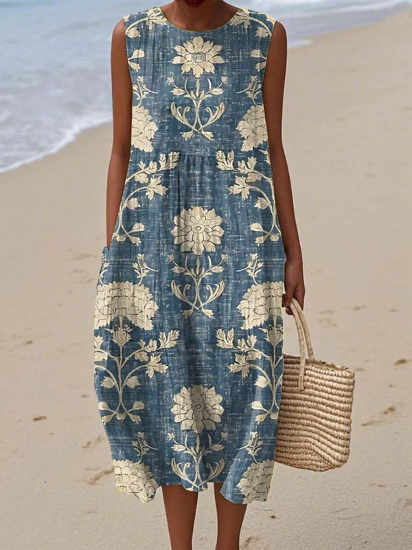 Montserrat™ | Vestido boho con estampado floral vintage