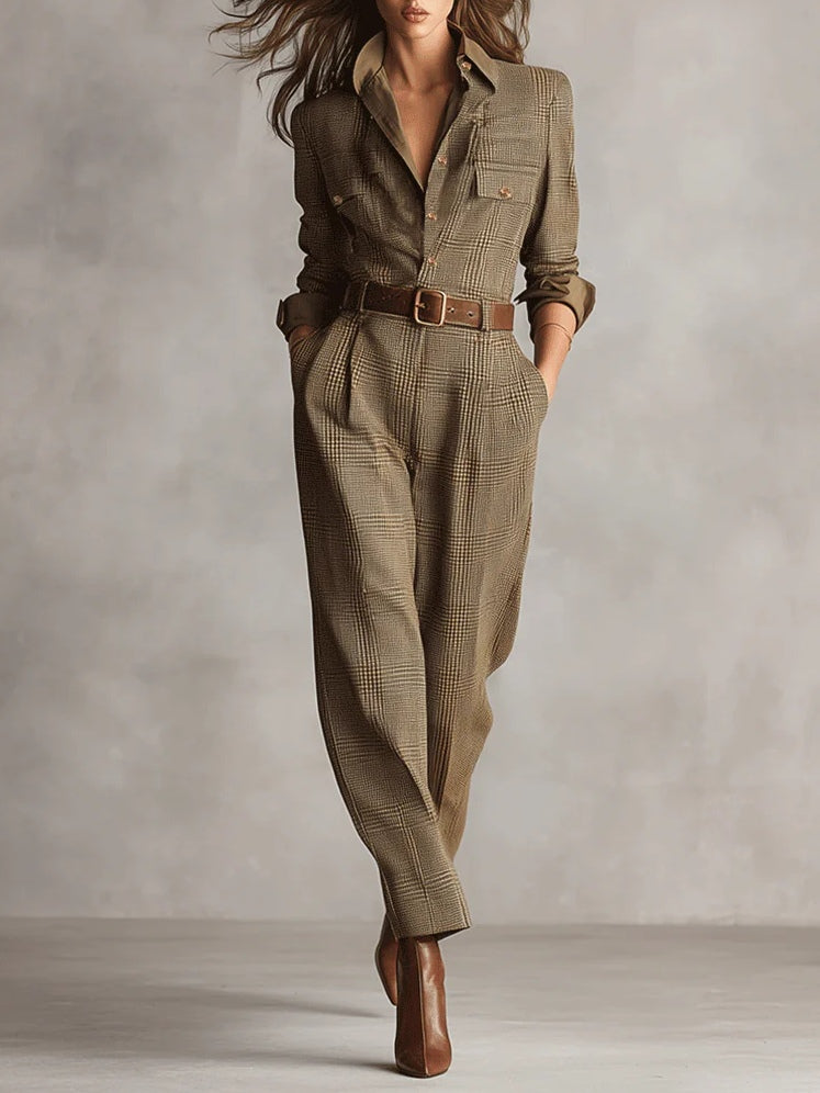 Ana | Mono elegante de cuadros