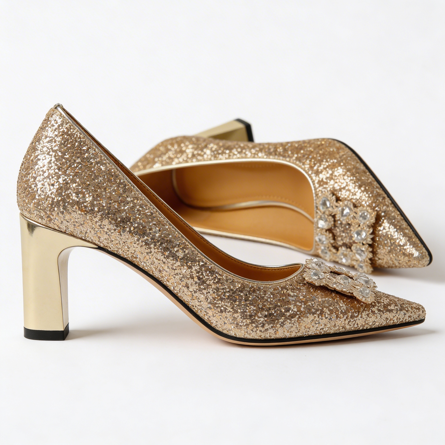 Magdalena | Zapatos de salón ortopédicos con brocado