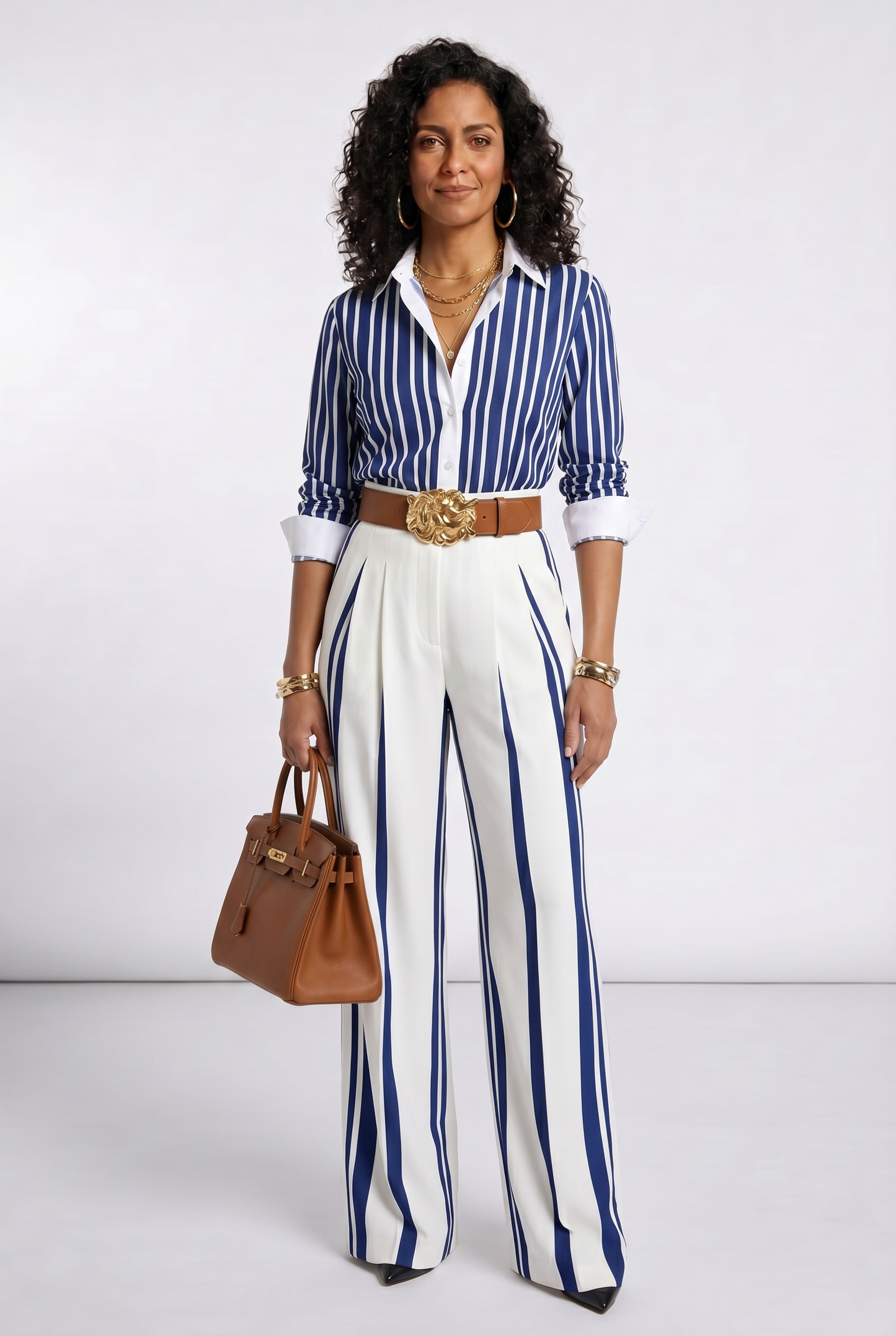 Andrea | Conjunto con rayas verticales