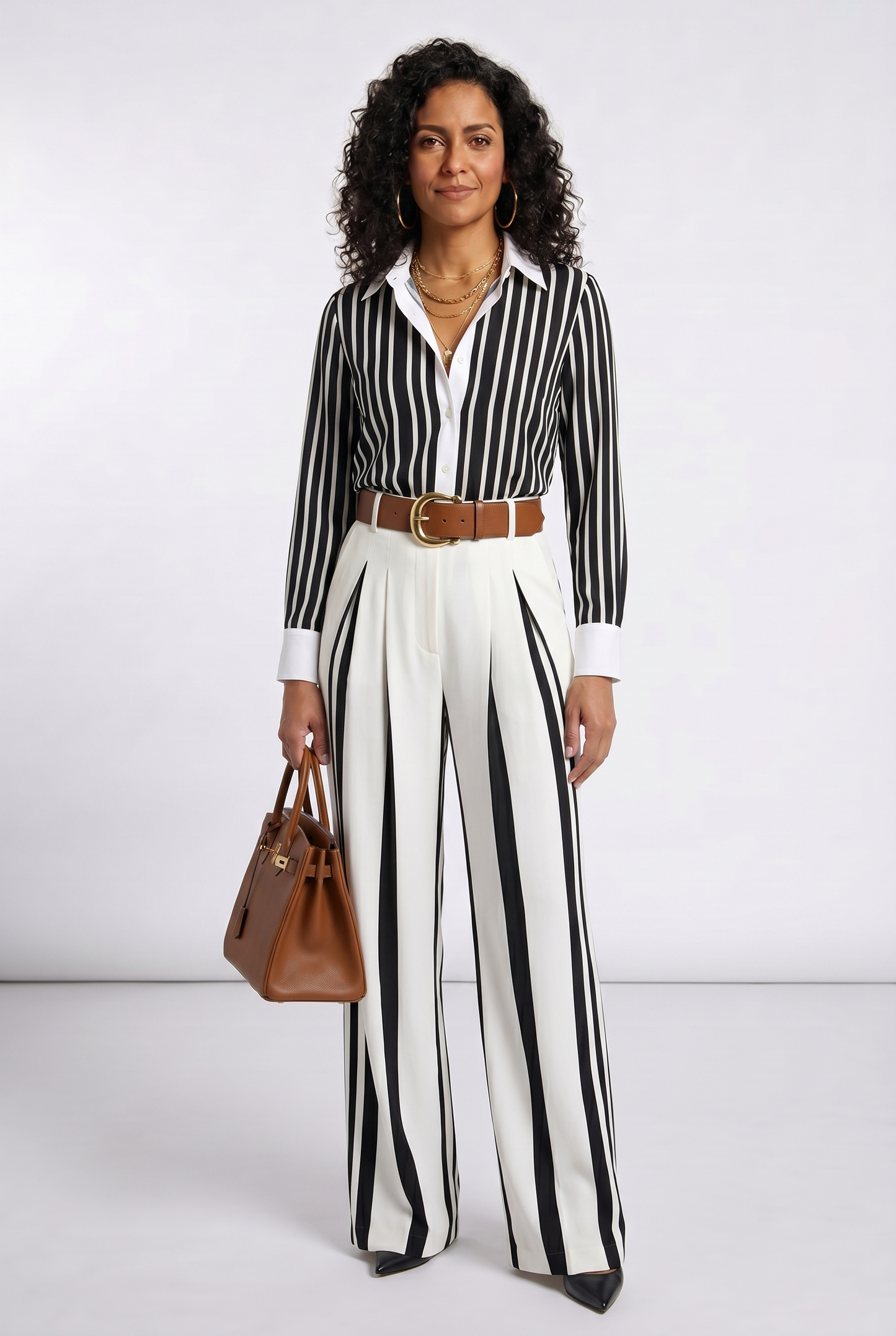 Andrea | Conjunto con rayas verticales